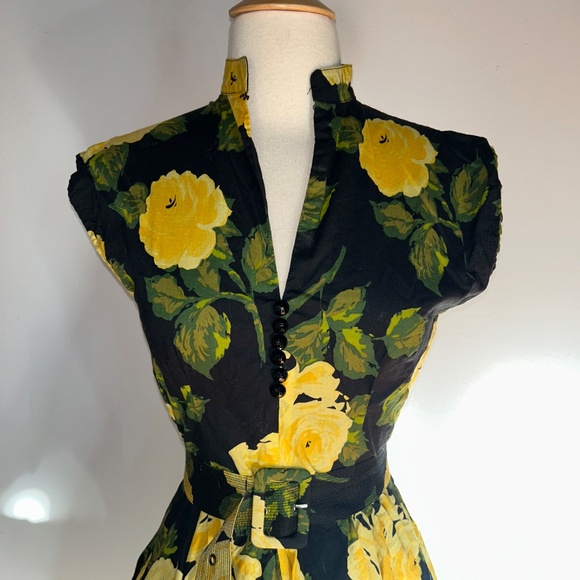 Trashy Diva Yellow Floral Maria Dress 6 - Picture 3 of 10